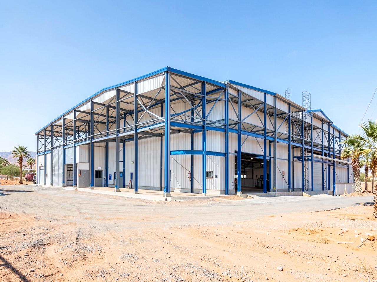Nave industrial con estructura metálica terminada en Los Cabos